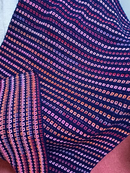 Reversible Interlocking Crochet Blanket
