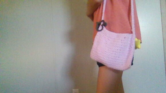 pink mesh bag