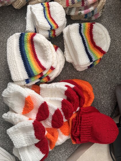 More hats for charity and cardigan's
