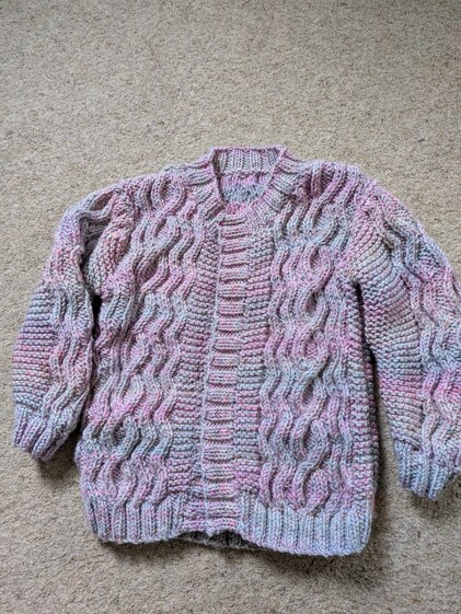 Cable cardigan