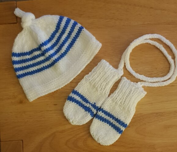 Hat and mittens for the cold weather