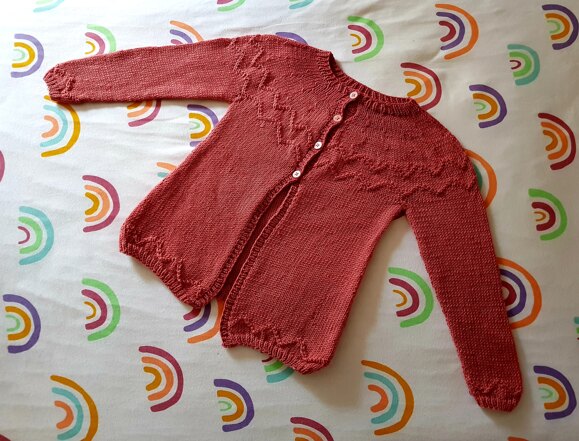 Sea saw cardigan Paintbox