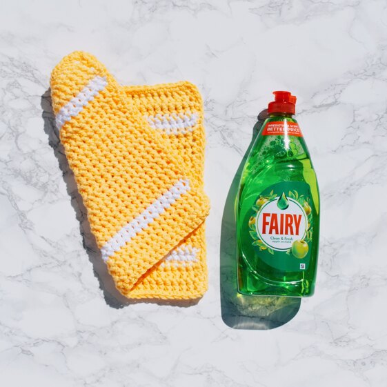 Farmhouse paired single crochet dishcloth