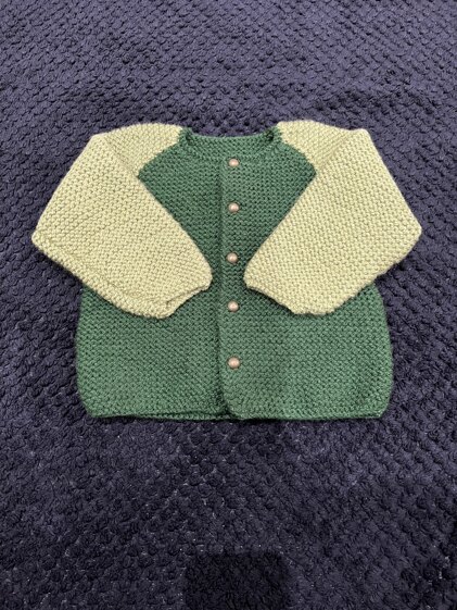 OG 2 tone green cardi
