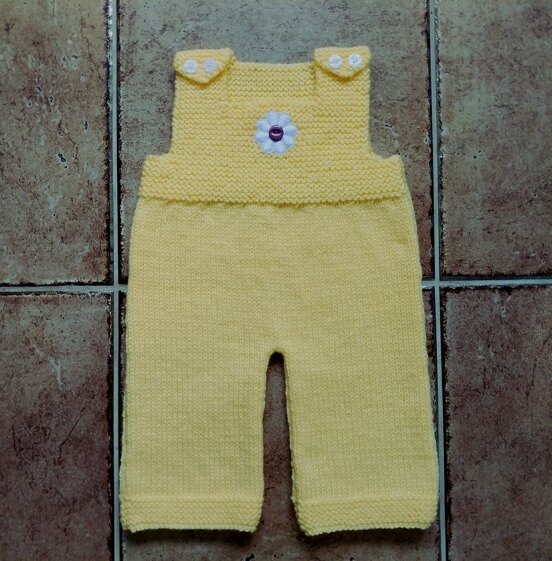 Baby's Shortie Dungarees (made longer)
