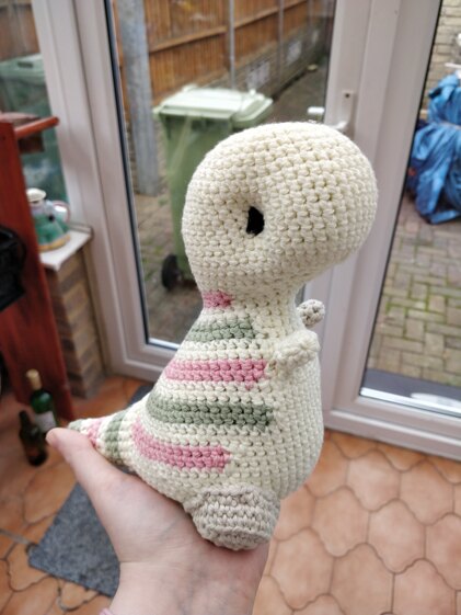 Dinosaur wizard amigurumi