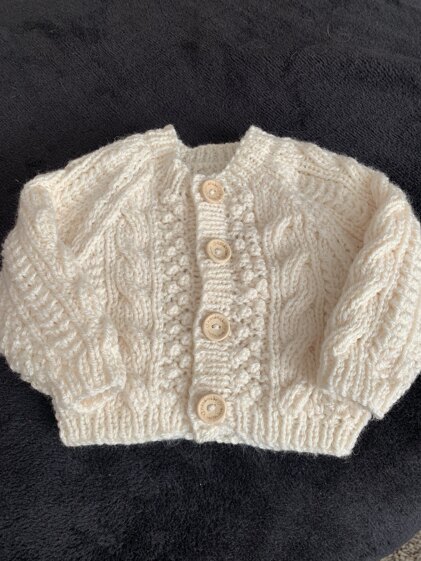 Baby Aran cardigan