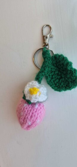 Strawberry keyring/bag charm