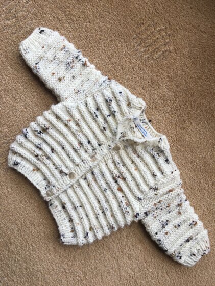 Ethan Cardigan for New Baby Alex born 23 August 2021.