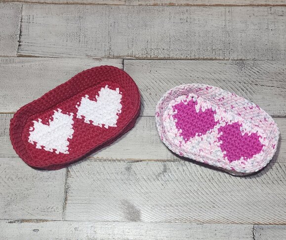 Valentine's Day heart trays