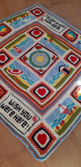 Postcards with Love Blanket