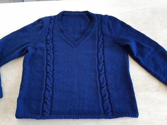 Navy cable knit jumper