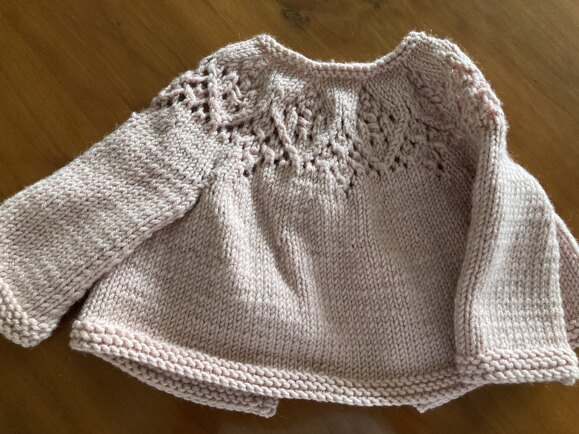 Lilys first cardigan