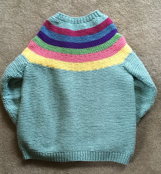 Adult size Rainbow cardigan
