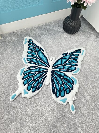 Butterfly handmade rug