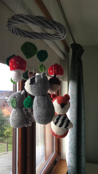 Woodland animal mobile