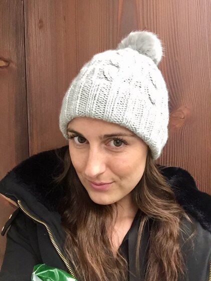 Cable hat in Malabrigo