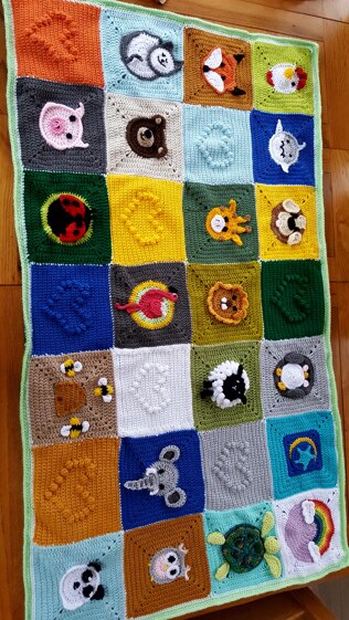 crochet animal blanket
