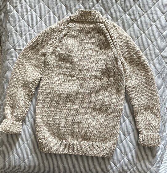 Cardigan to keep Raphael warm this Autum & Winter