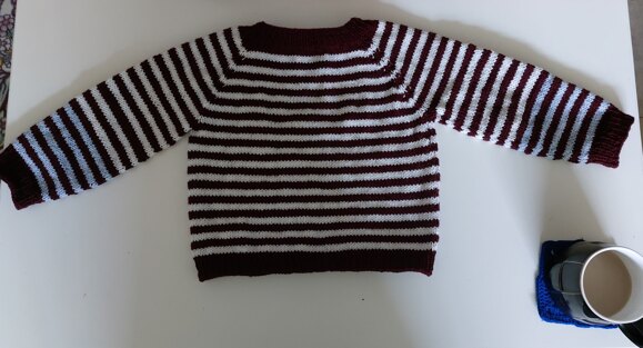 Jogless flax baby sweater