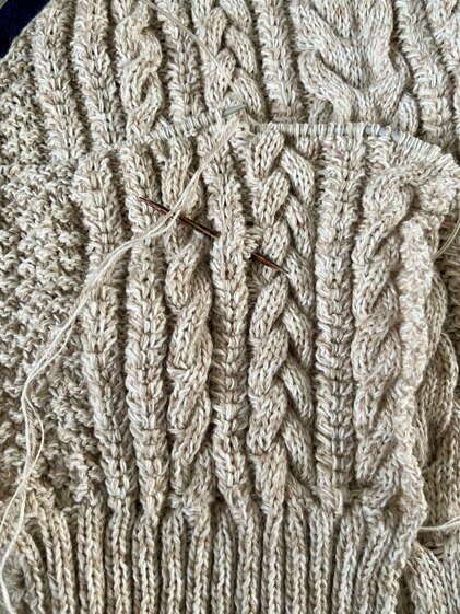 Winter Aran cardigan