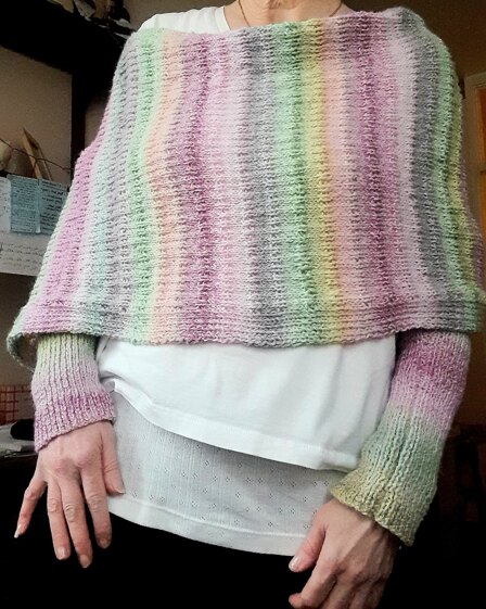 Shawl-wrap with sleeves