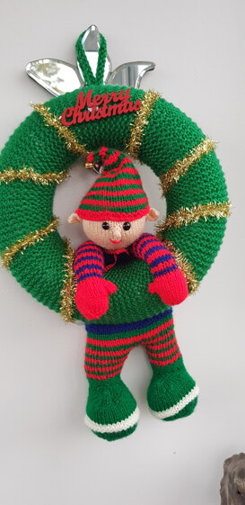 Christmas Elf and Father Christmas wreaths