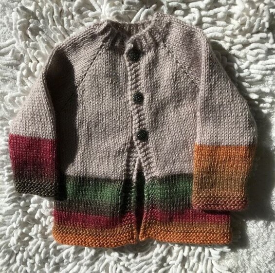 Variegated Block Baby Cardigan
