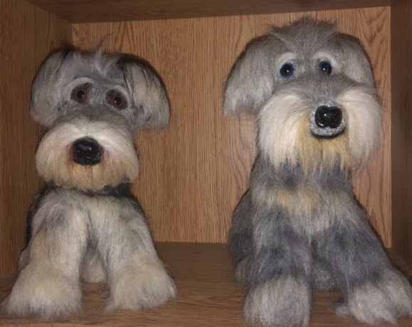 Salt and Pepper the Schnauzers