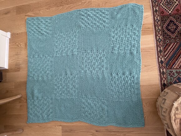 Teal Patchwork Blanket