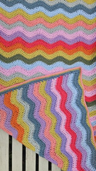 Rainbow Ripple Blanket
