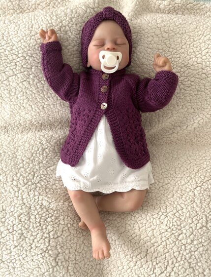 Snowdrop Baby Cardi - Mariannaslazydaisydays