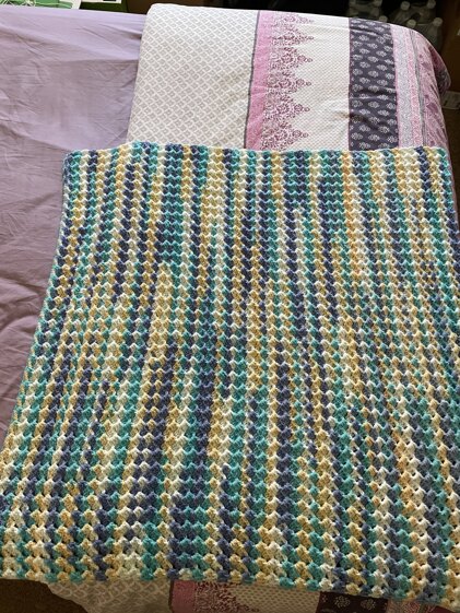 Crocheted blanket