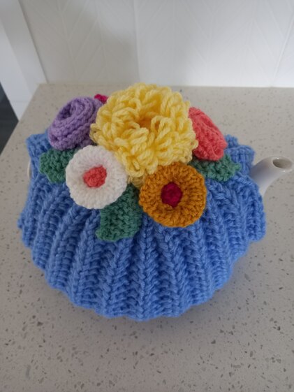 Flower tea cosy