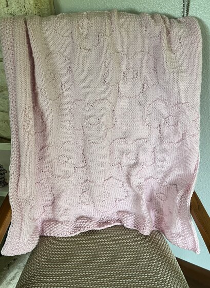 Baby afghan for a new baby girl