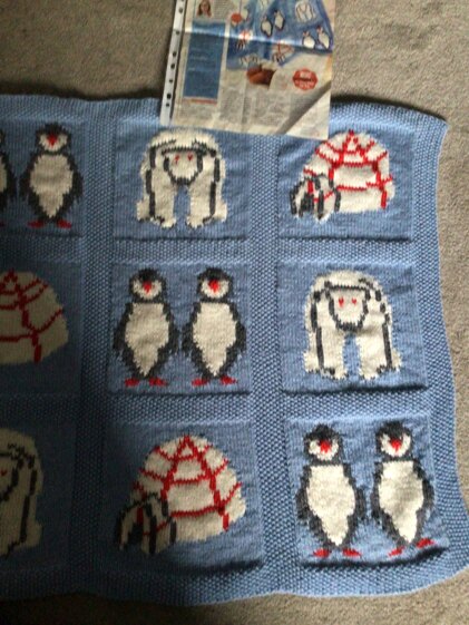 Completing baby blanket