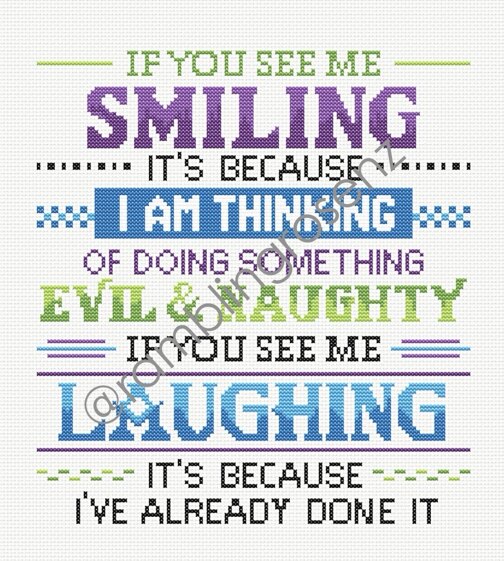 Something Evil and Naughty - Counted Cross-stitch