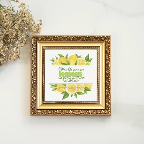 When Life Gives You Lemons - Counted Cross-stitch