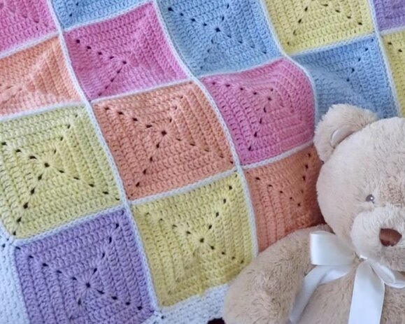 Rainbow Granny Delight Baby Blanket