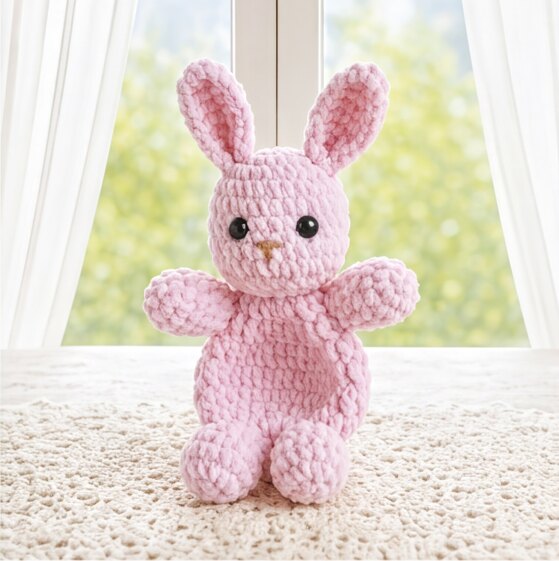 Bunny Crochet Pattern PDF, Amigurumi Rabbit Plush Tutorial, Digital Download