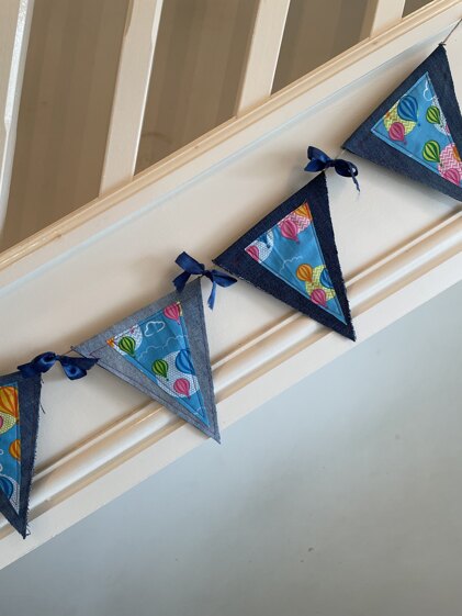 Upcycled Denim Bunting