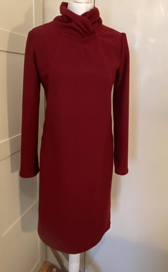 Jersey cowl neck dress