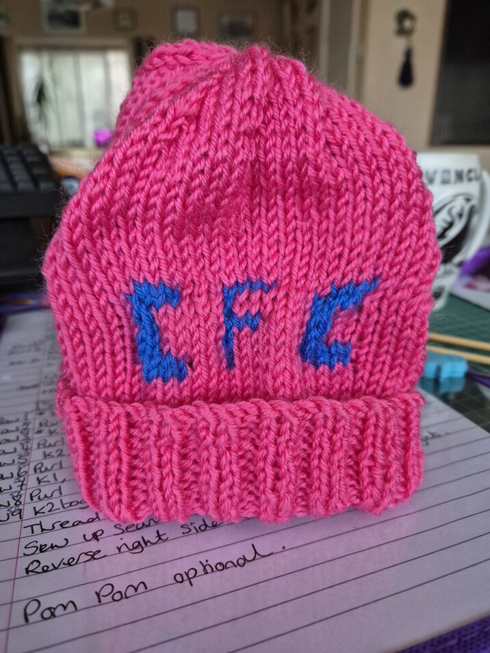 Baby hat with letters