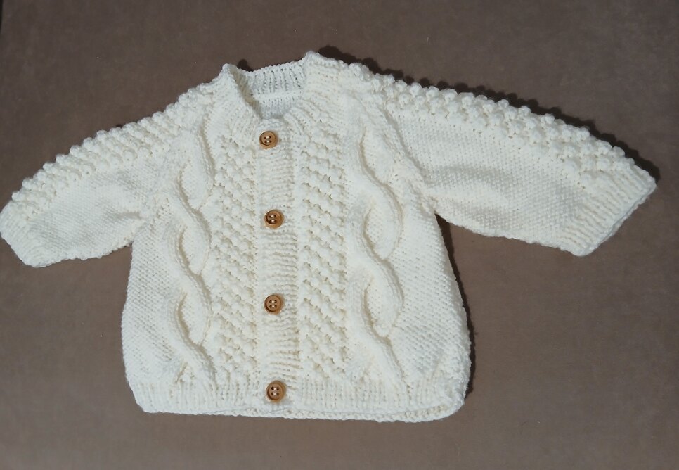 Cabled Raglan Cardigan