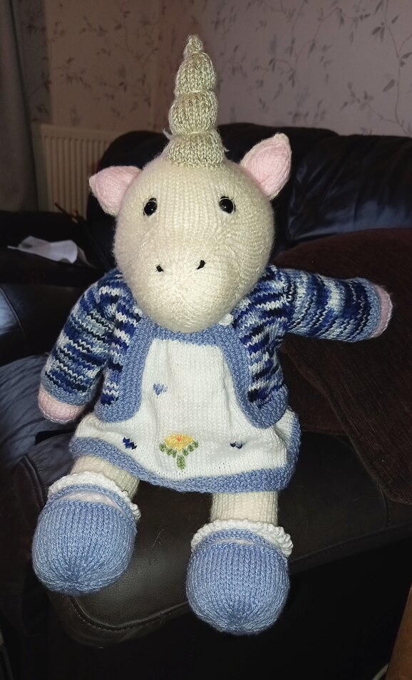 Knitables (Knit-A-Teddy) Unicorns (they all want a Unicorn!)
