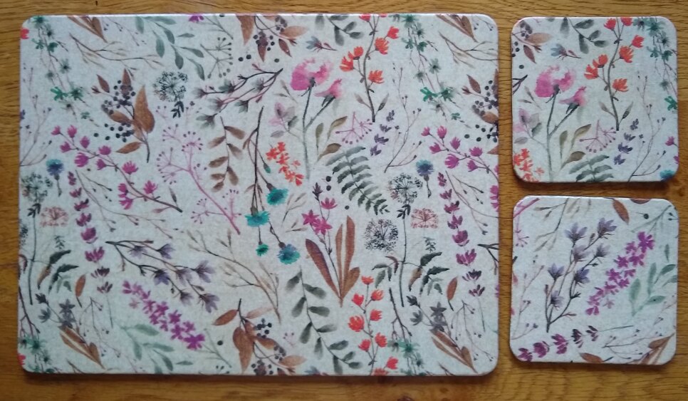 Upcycled Decoupage Placemats and Coasters