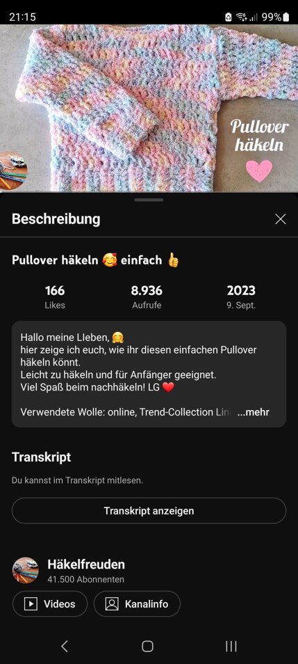 Kinder Pullover Häkeln. (Anleitung von Häkelfreuden)