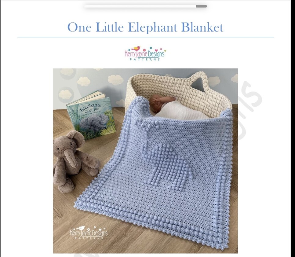 Elephant baby blanket/ comforter