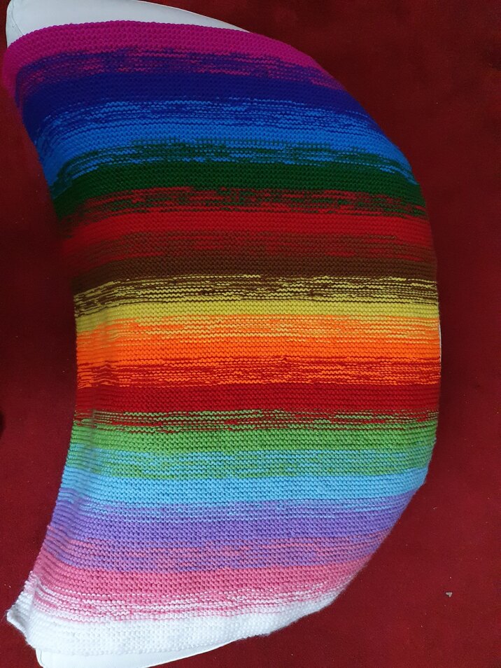 Gradient Garter Baby Blanket