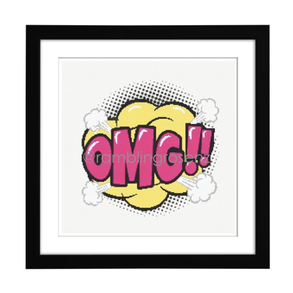 Pop Art:  OMG! - Counted Cross-stitch